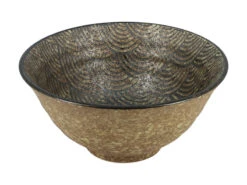 Bol à Ramen Brun Motif "nami"