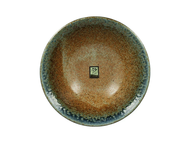 Bol Ă Ramen Couleur Sable Bord Bleu