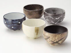 Coffret 5 Tasses Coupe Ronde Coloris Variés