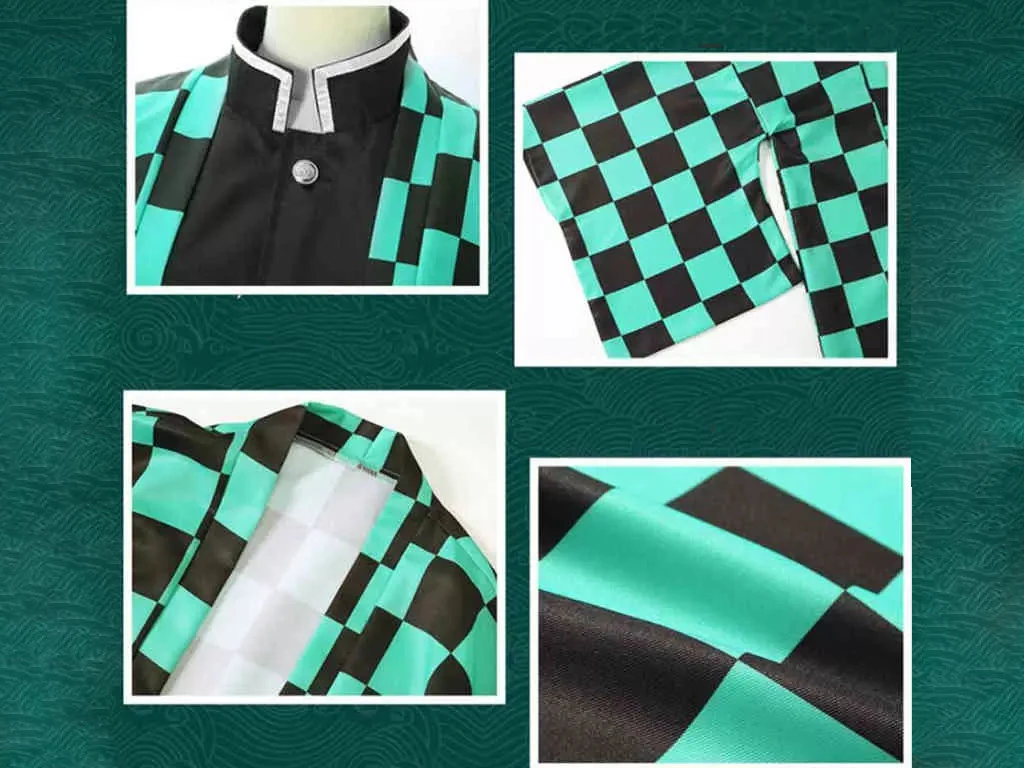 Cosplay Demon Slayer Tanjiro Kamado Avec Wig 2 Cosplay Demon Slayer Tanjiro Kamado Avec Wig – Image 2