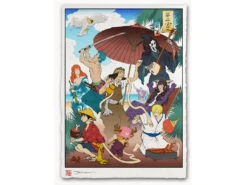 Estampe Ukiyo-e "Congé à Terre"