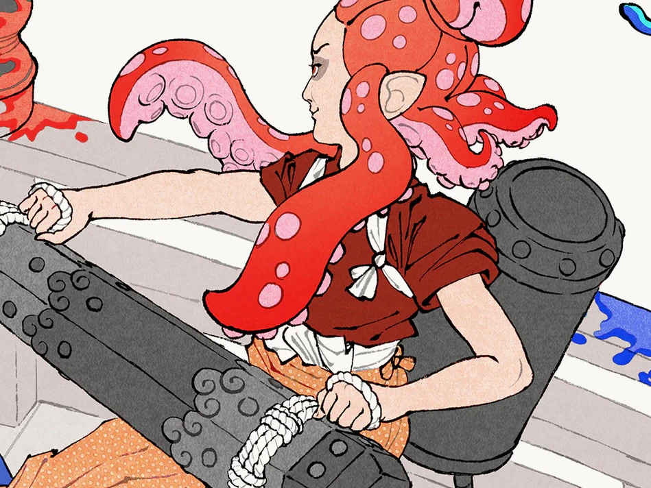 Estampe Ukiyo-e "Peignons La Ville !" – Image 2