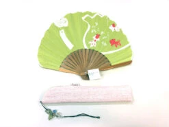 Eventail Rond Poissons Rouges Avec Pochette