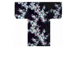 Happi Femme "sakura Blancs" - Noir