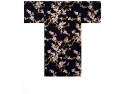 Happi Femme "papillons & Sakura" - Noir