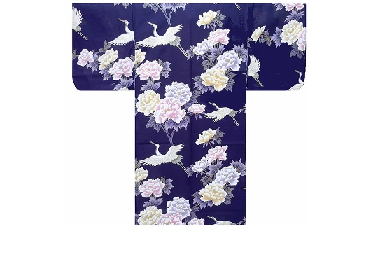 Happi Femme "grues & Pivoines" - Navy 1 Happi Femme "grues & Pivoines" - Navy