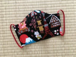 Masque De Protection Tissu Japonais - Icones Du Japon