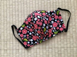 Masque De Protection Tissu Japonais - Mini Sakura Roses