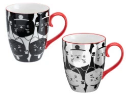 Mug Chat Kawaii Noir / Blanc