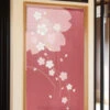 Noren Pluie De Sakura Sur Fond Rose