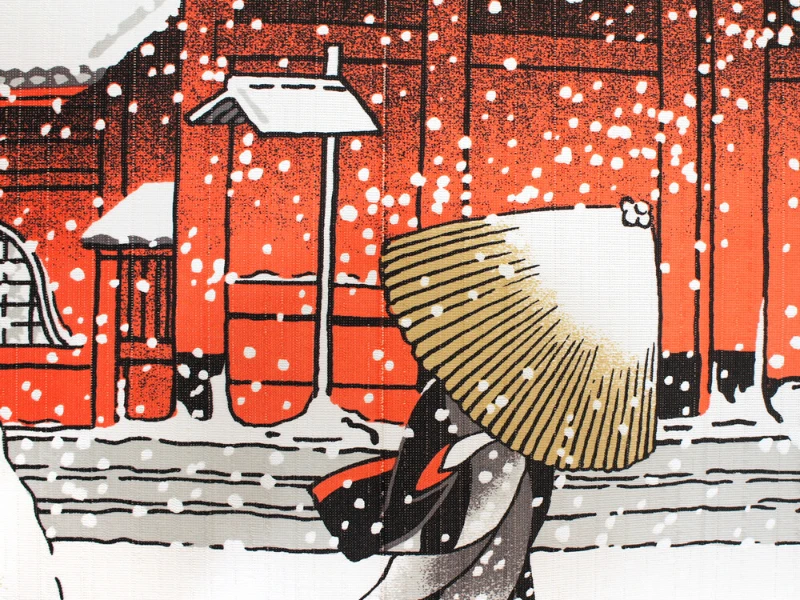 Noren Temple Sous La Neige – Image 2