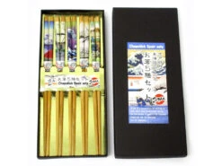 Lot 5 Paires De Baguettes "Ukiyoe -zen"
