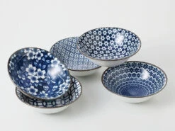 Set De 5 Bols évasés Bleus