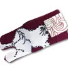 Chaussettes Tabi Lapin Fond Bordeaux 23-25cm