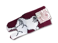 Chaussettes Tabi Lapin Fond Bordeaux 23-25cm