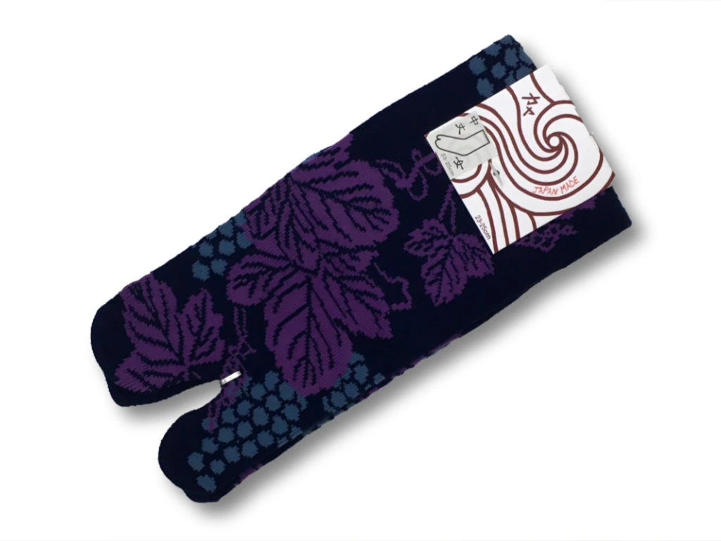Chaussettes Tabi Grappes De Raisin Pourpre 23-25cm