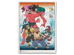 Estampe Ukiyo-e "Chasseurs De Démons"