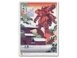 Estampe Ukiyo-e "Le Temple Rouge"