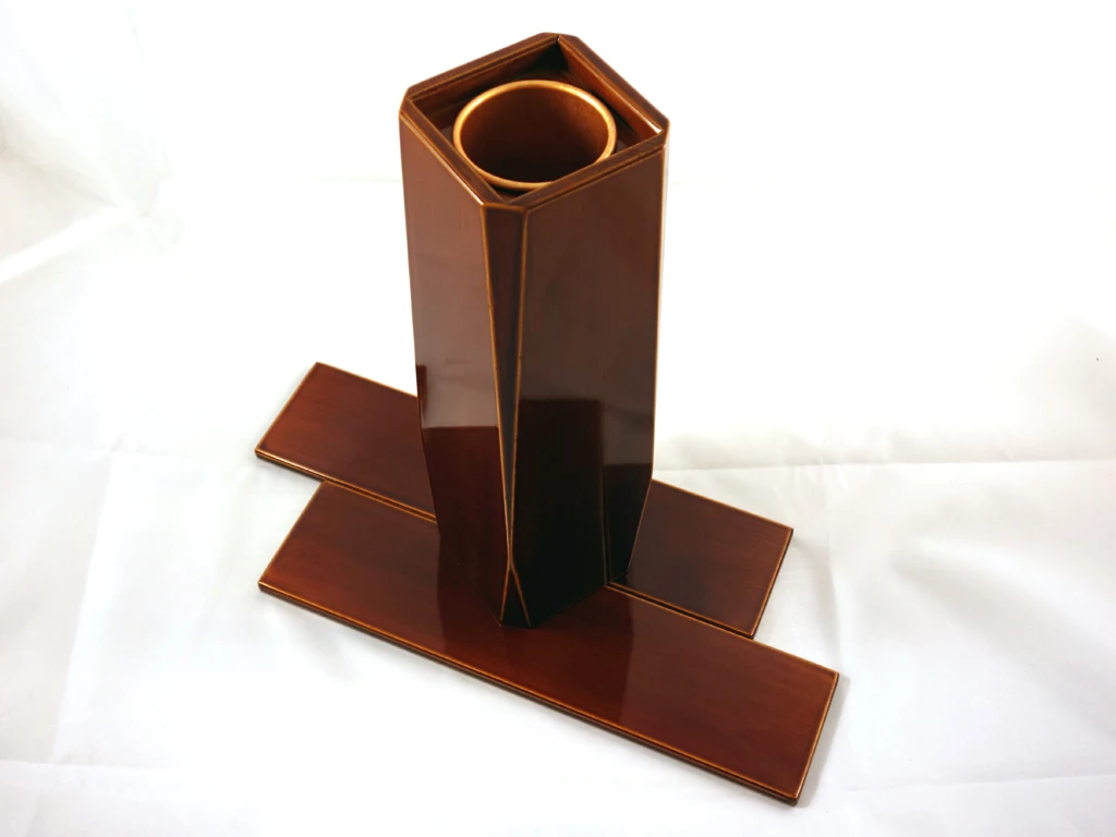 Vase Coins Tronqués - Laque Hida Shunkei – Image 3